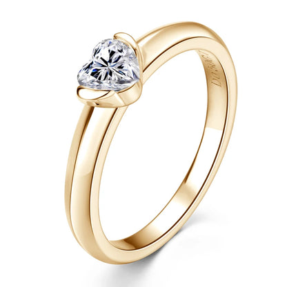 The Solitaire Heart Ring