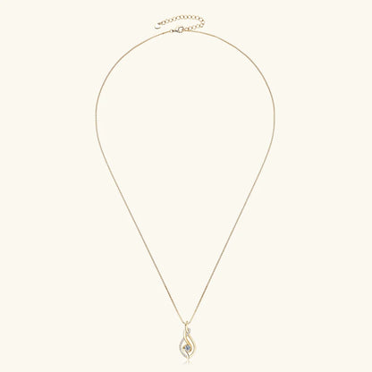 Selena Moissanite Twist Pendant Necklace