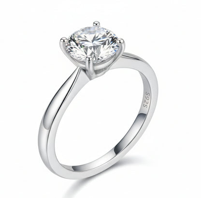 Moissanite Solitaire Ring – 1 CT | Sterling Silver 925