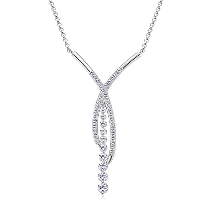 Livia Moissanite Cascade Y-Necklace