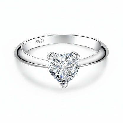 Isabella Heart Solitaire Ring 1 CT