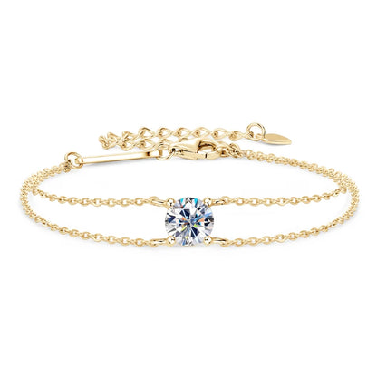 Double Chain Moissanite Bracelet