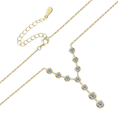 Aurora Moissanite Y-Drop Necklace