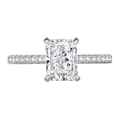 The Radiant Pavé Moissanite Ring