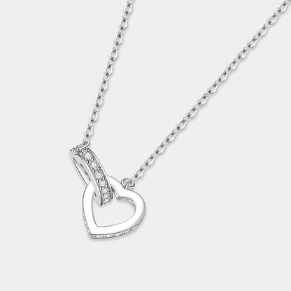 The Interlocking Hearts Moissanite Necklace