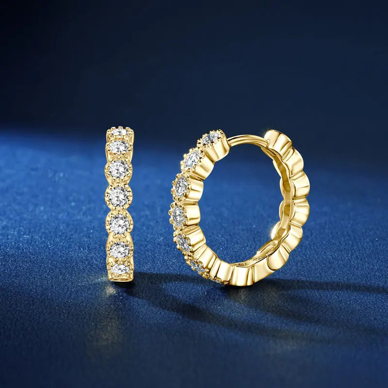 The Brilliant Moissanite Hoops