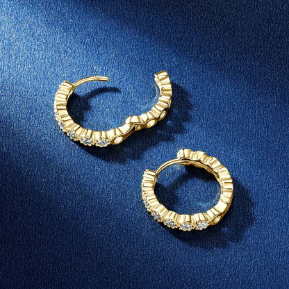 The Brilliant Moissanite Hoops