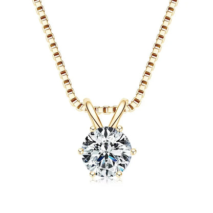 Aurora Moissanite Solitaire Necklace