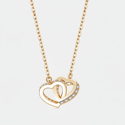 The Interlocking Hearts Moissanite Necklace