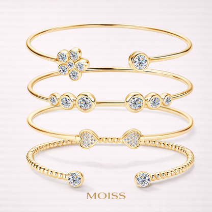 Valentina Moissanite Bangle Set