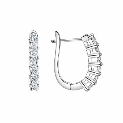 Aurora Curve Moissanite Hoops