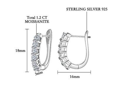 Aurora Curve Moissanite Hoops